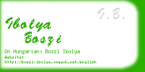 ibolya boszi business card